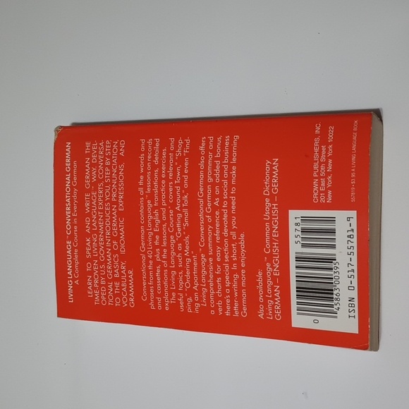 2/$20 Living Language Conversational German 1985 Updated Edition Paperback Book - Picture 2 of 5